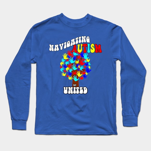 Navigating Autism Awareness & Acceptance Long Sleeve T-Shirt by tamdevo1